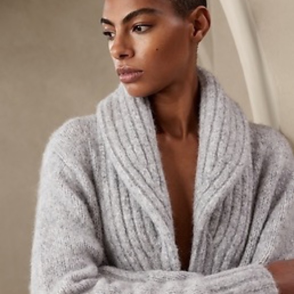 Banana Republic | Esme Grey Cardigan Sweater - Picture 2 of 11
